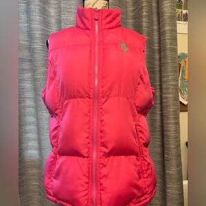 U.S. Polo Assn. Hot Pink Puffer Vest